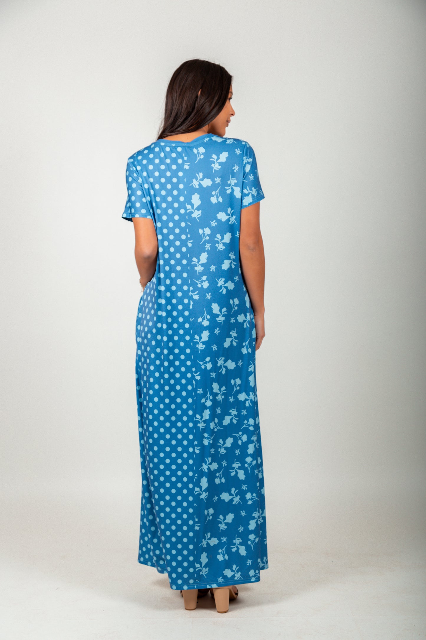 The Turquoise Garden- Maxi Dress