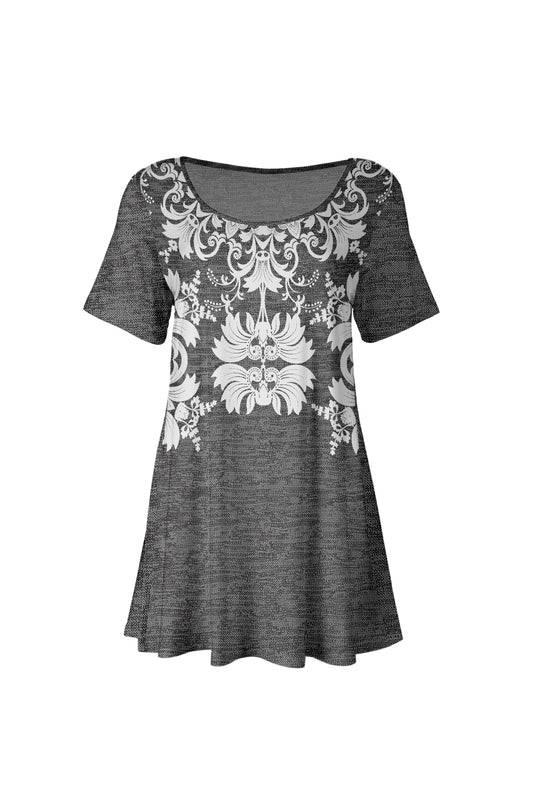 Flowy ,Comfortable Tunic-Grey