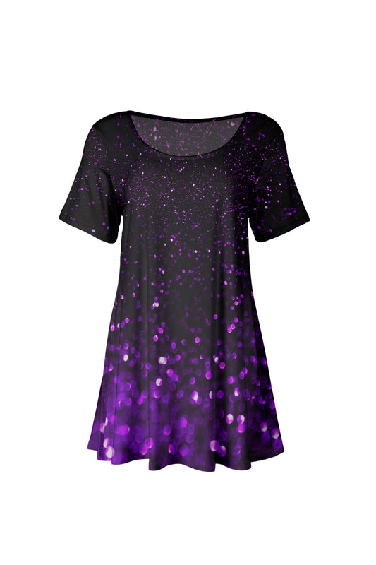Flowy ,Comfortable Tunic-Purple