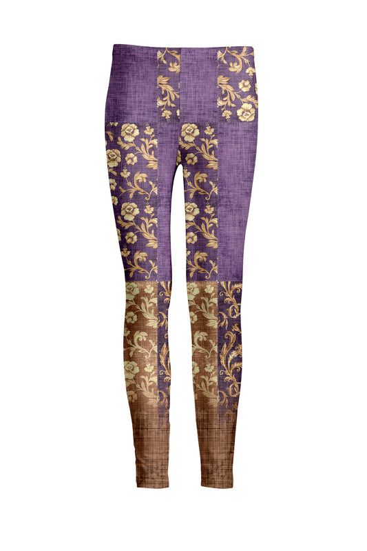 Soft Printed Leggings -  White Black