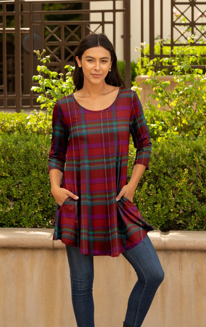 Holiday Tunics-Black Red