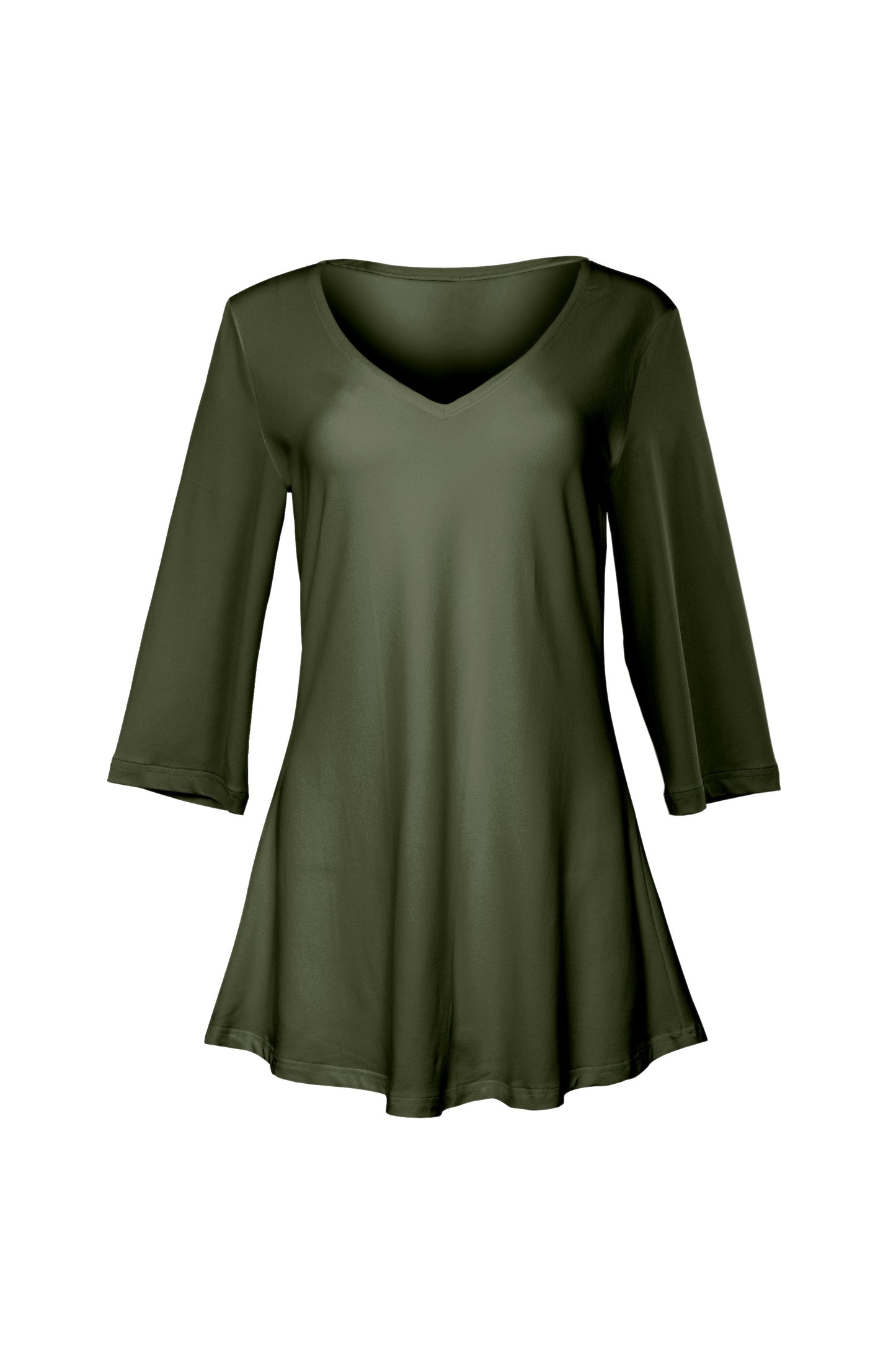 V-collar Tunic-Black