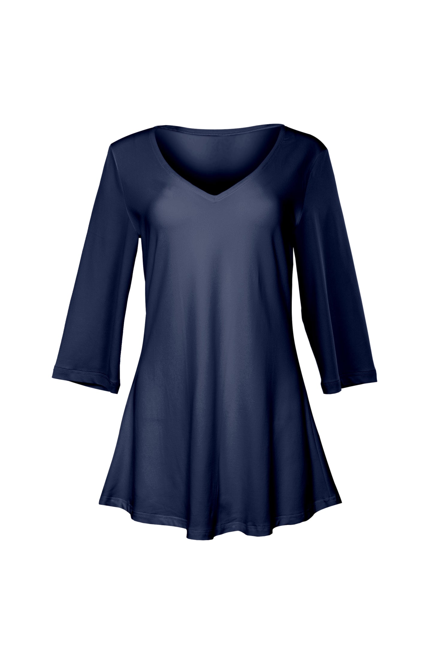 V-collar Tunic-Black