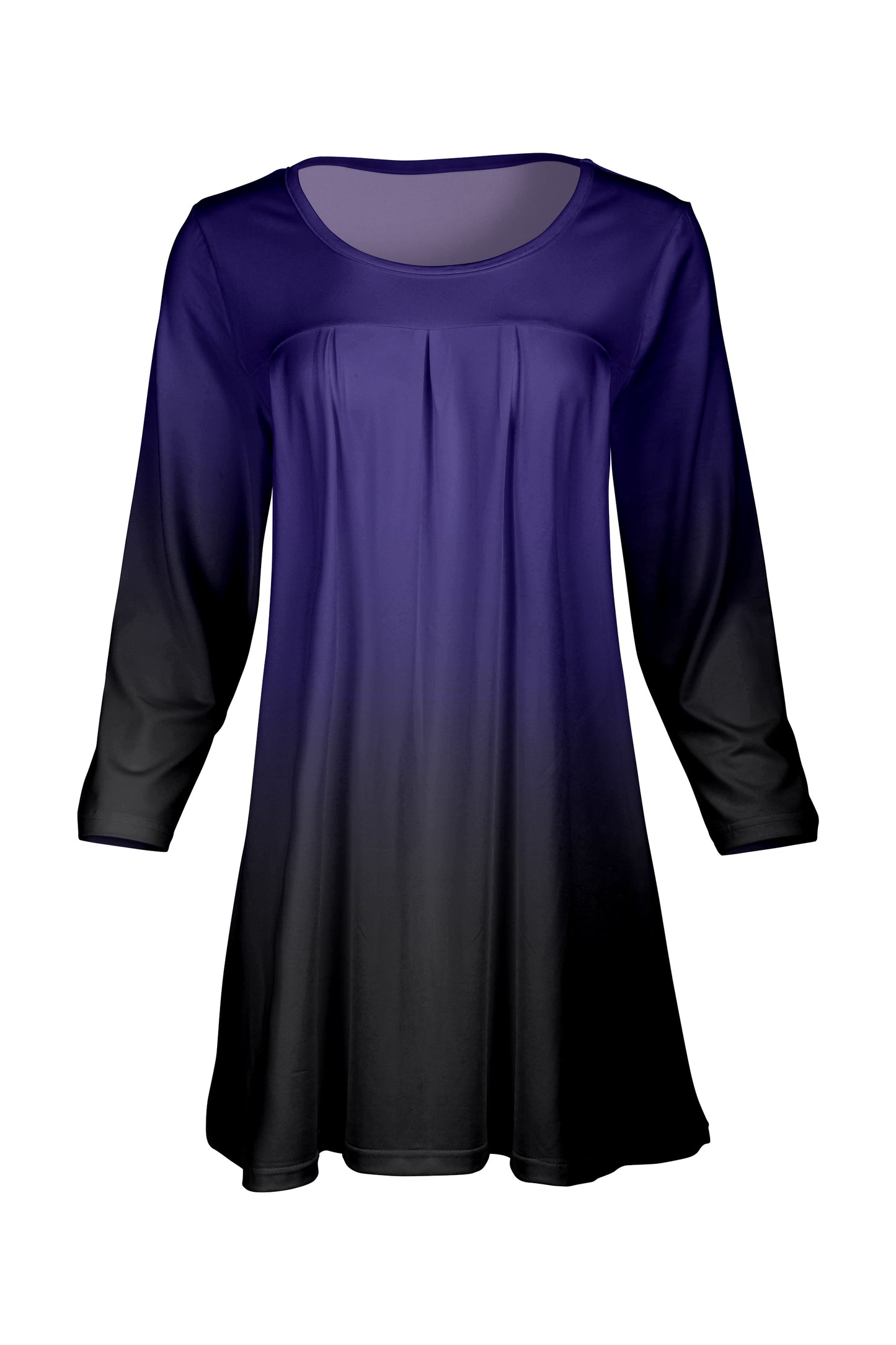 Elegant Front-Pleat Tunic-Olive