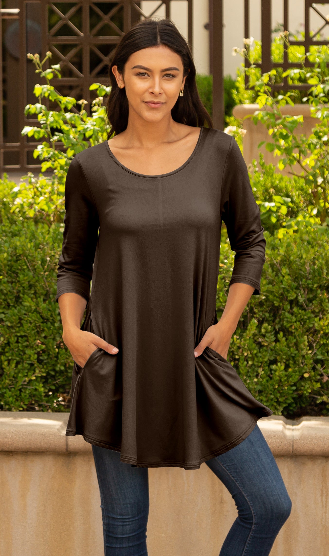 Long Sleeves Tunic- Navy