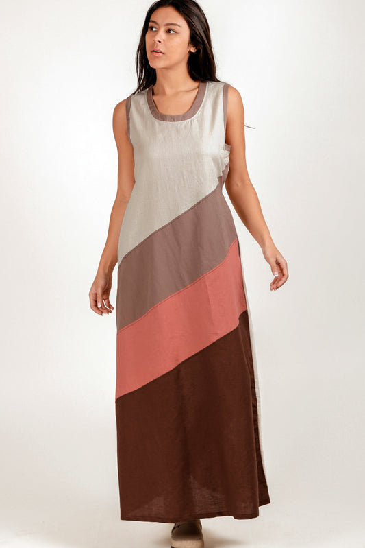 100% Linen Maxi Dress (sku# LN2400027 )