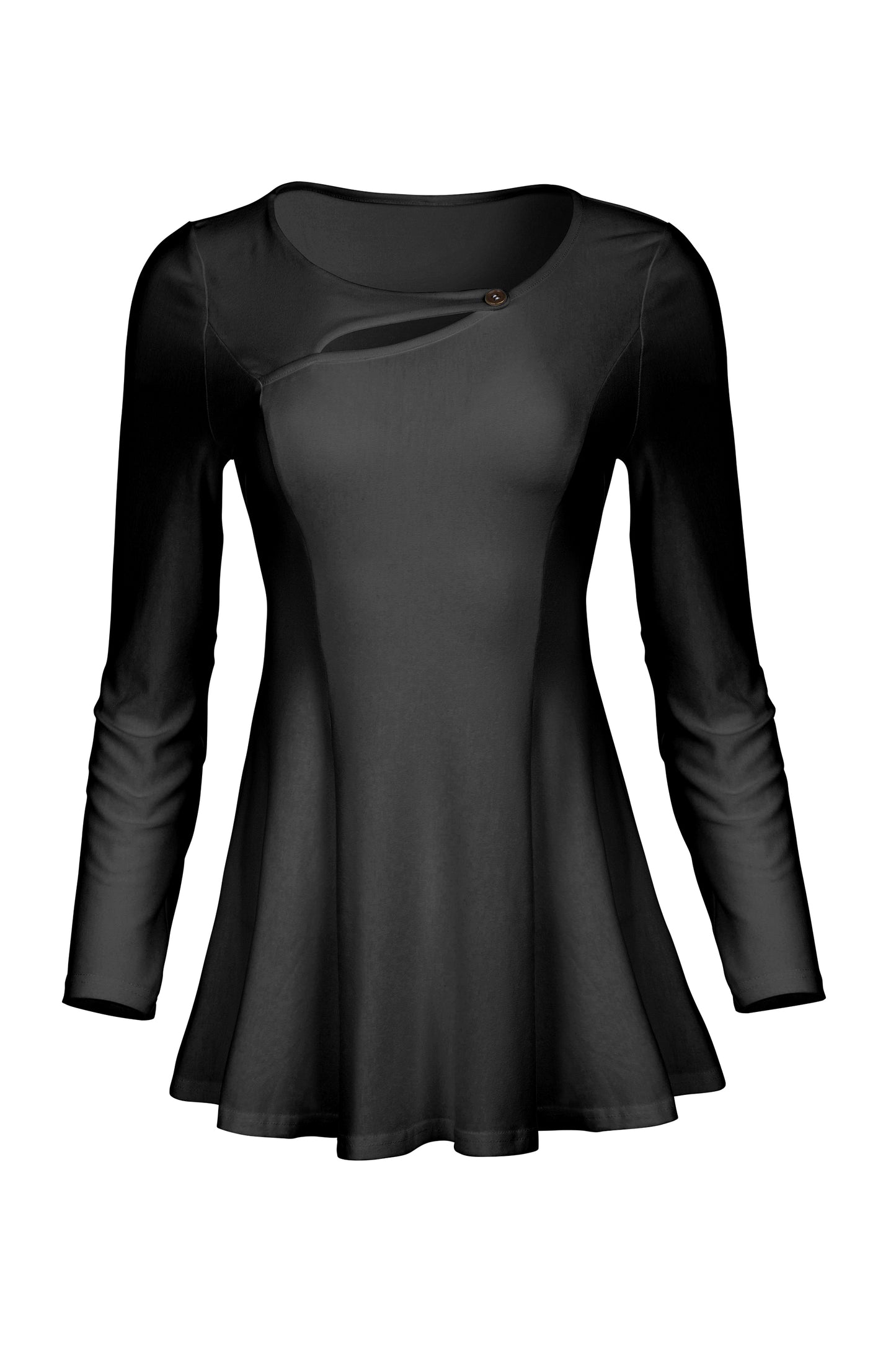 3-Piece Patched Front Tunic-Brown Multi