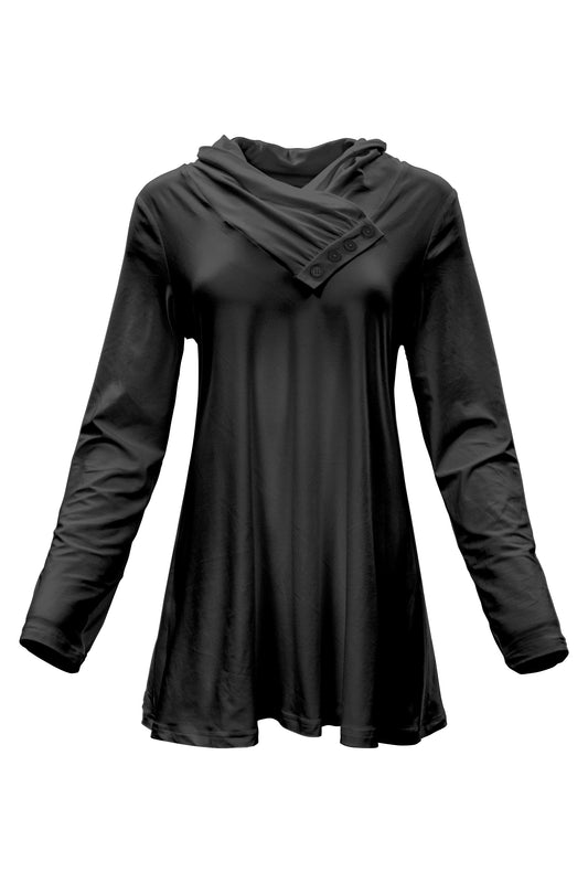 Classic Buttons Collar -Black
