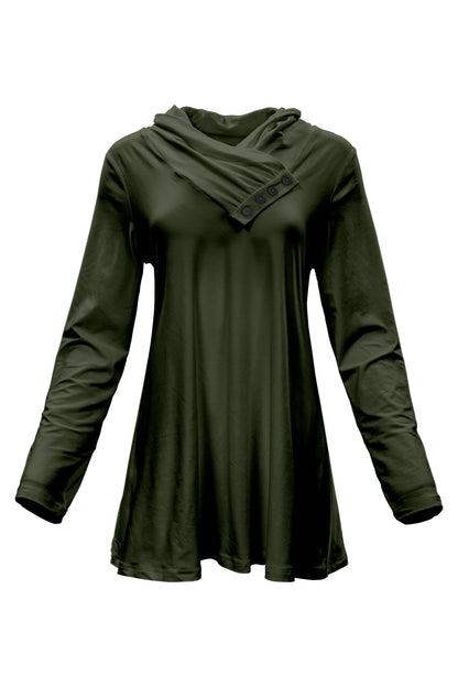 Classic Buttons Collar -Olive