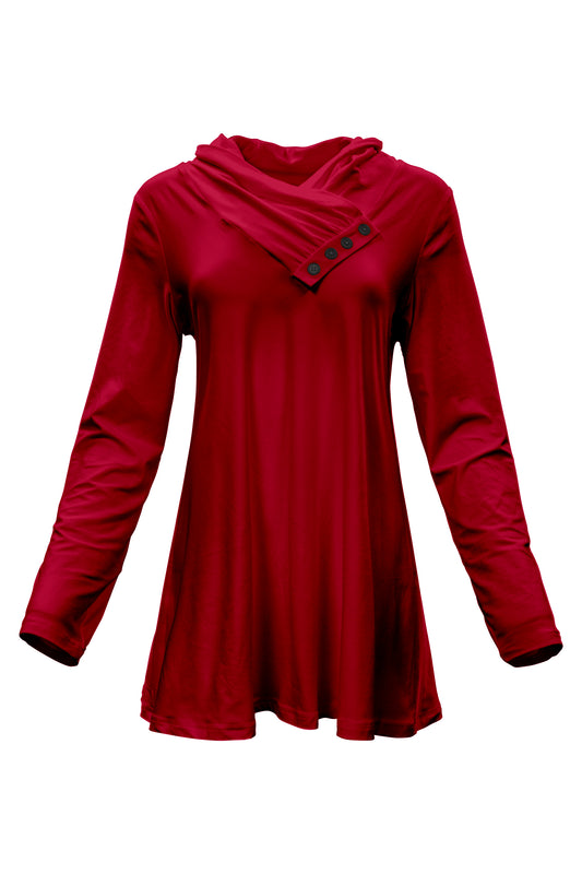Classic Buttons Collar -Red