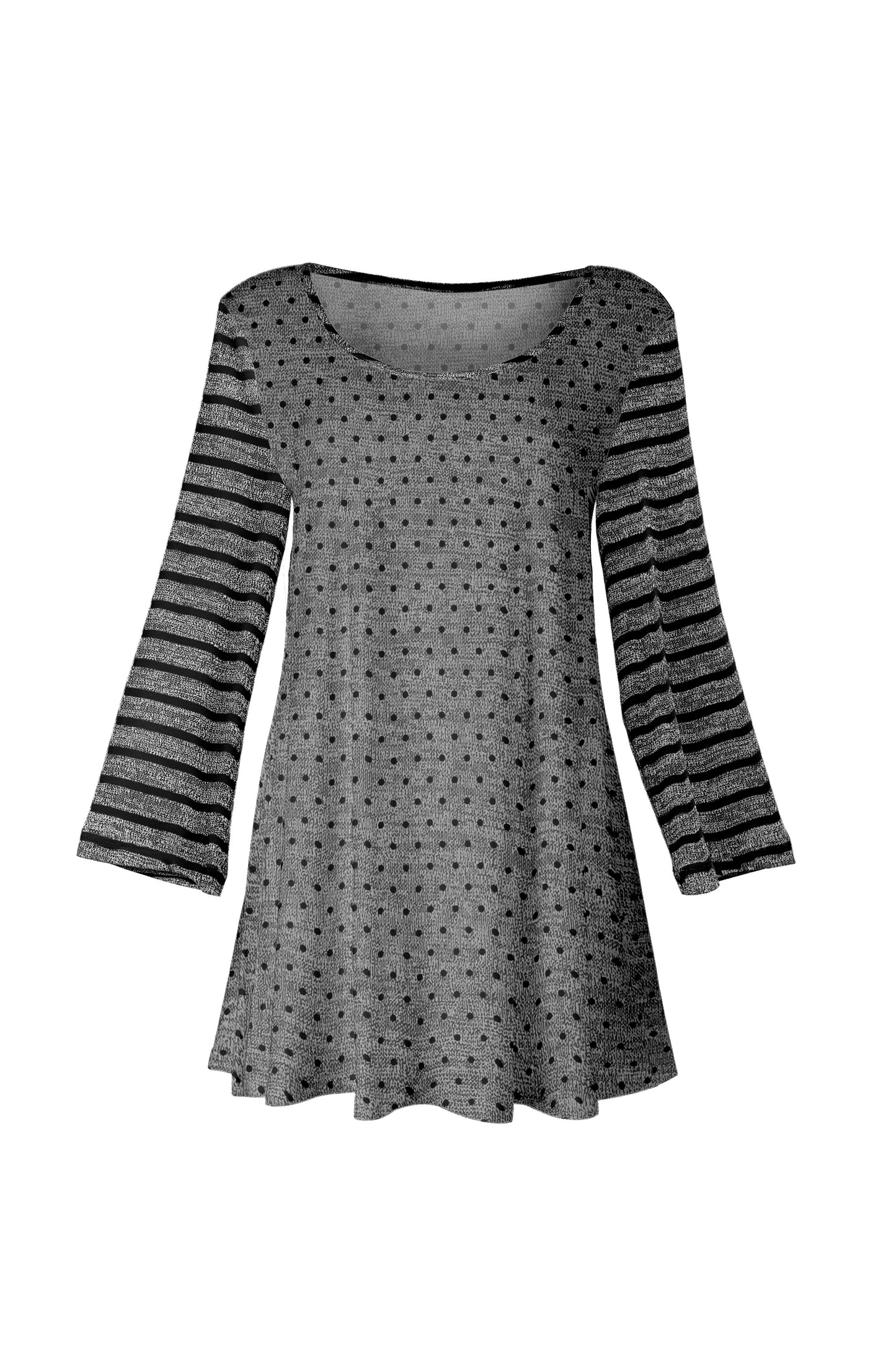 Bold Print Flowy Hem Tunic-Burgendy Pink Floral