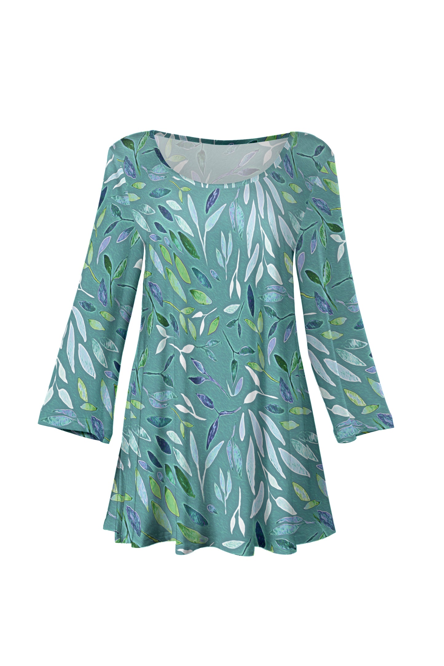 Bold Print Tunic-Purple White