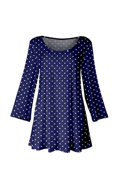 Bold Print Tunic-Black Red Floral