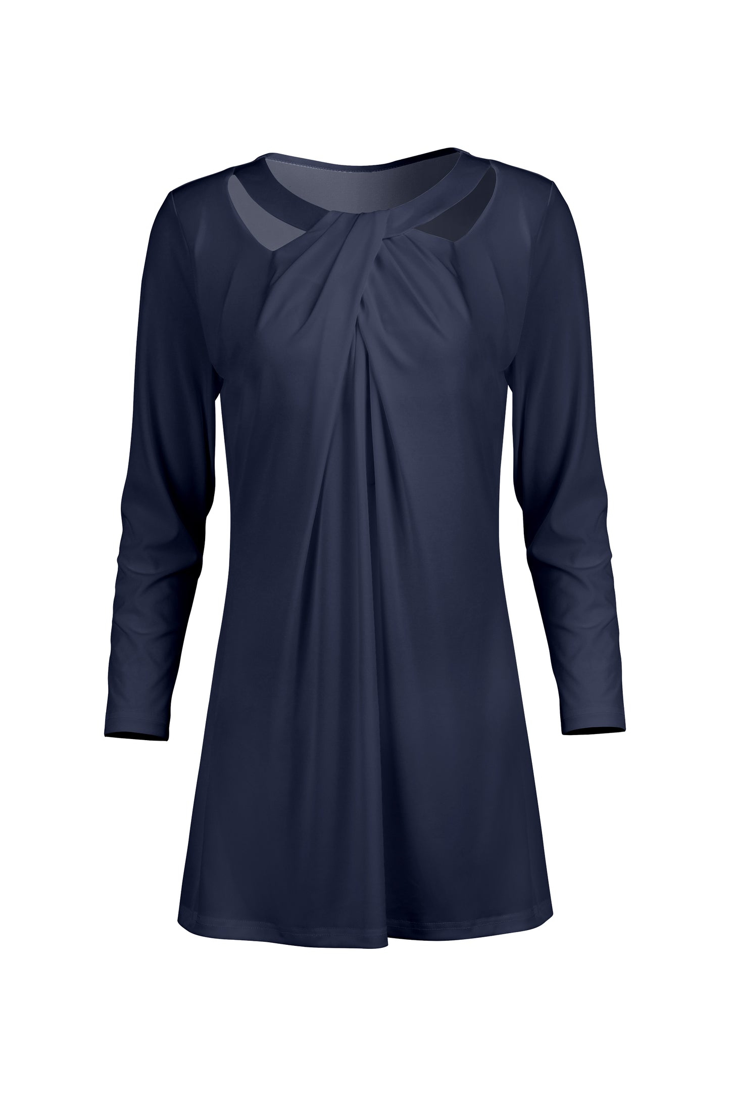 Front Twist Patched Tunic- Olive