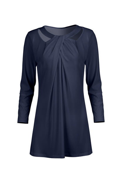Front Twist Patched Tunic- Olive