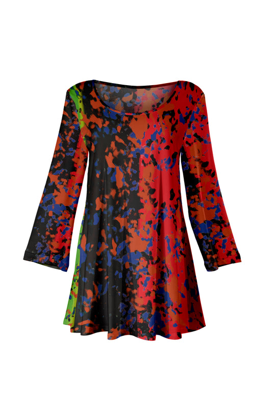 Bold Prints Tunic-Black Pink