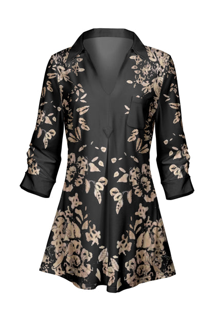 Classic Contrast Tunic-Olive