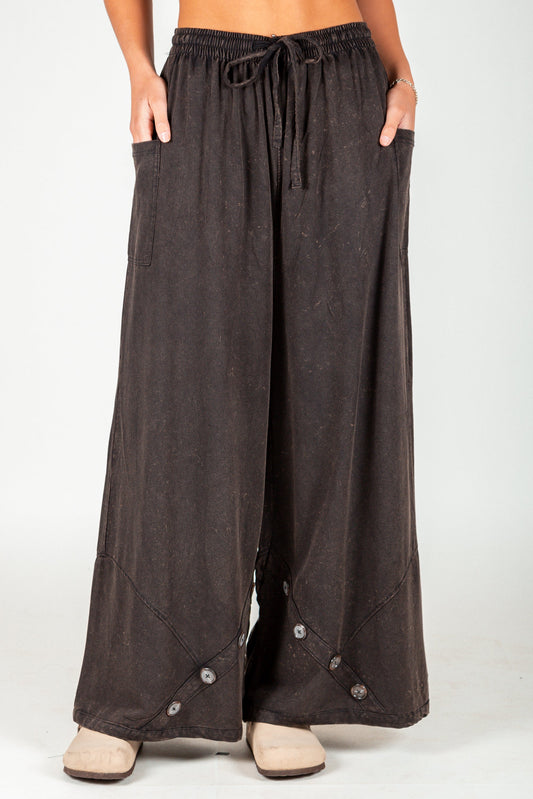 Vintage Patchwork Wide-Leg Pants (SKU# P240003 ）