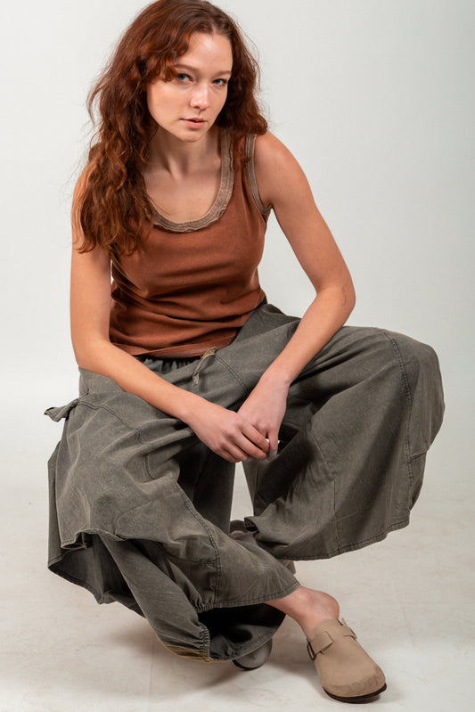 Wide Leg Bell Pant