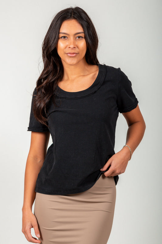 Mineral-Washed Ribbed Cotton Top (sku # RT240001 )