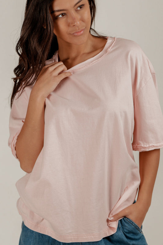 Soft Rose Tee (wholesale) ( sku# T2400014 pink)