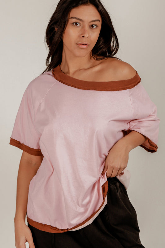 Rustic Rose Raglan Tee (T2400015 Pink)