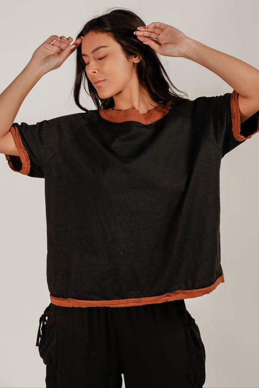 Rustic Nights Raglan Tee (Wholesale) (SKU# T2400015 BLACK)