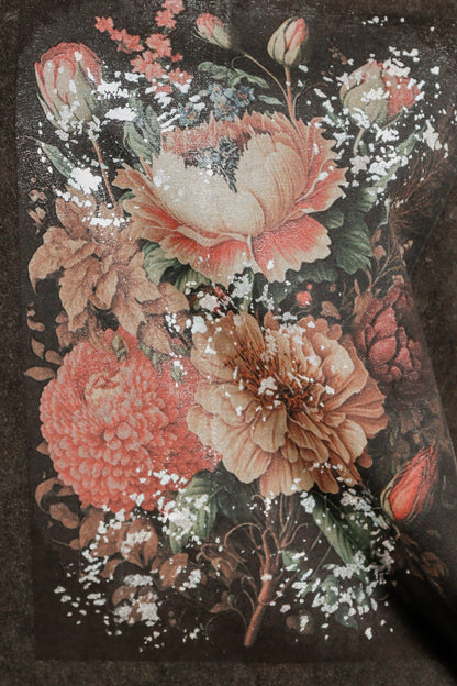 Midnight Garden Tee (T240001 Black With Rose Glitter Rose)
