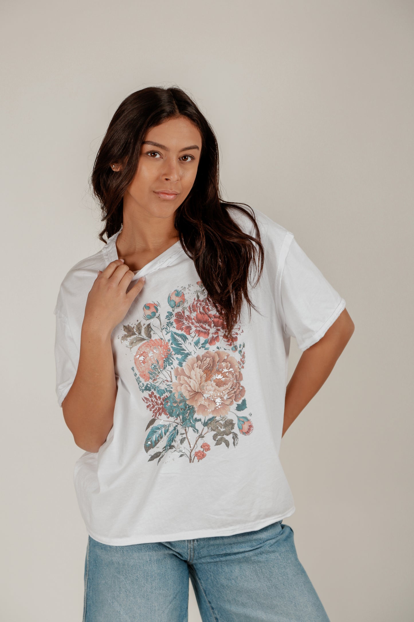 Embroidered Essence Tee(T240002 Mineral Washed Black With Embro)