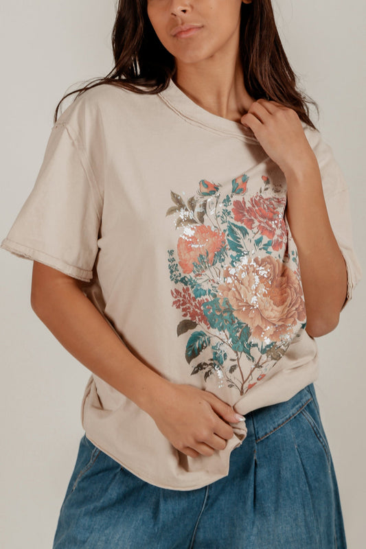 Golden Blossom Tee (Wholesale) (SKU#240002 CHAMPAGNE)