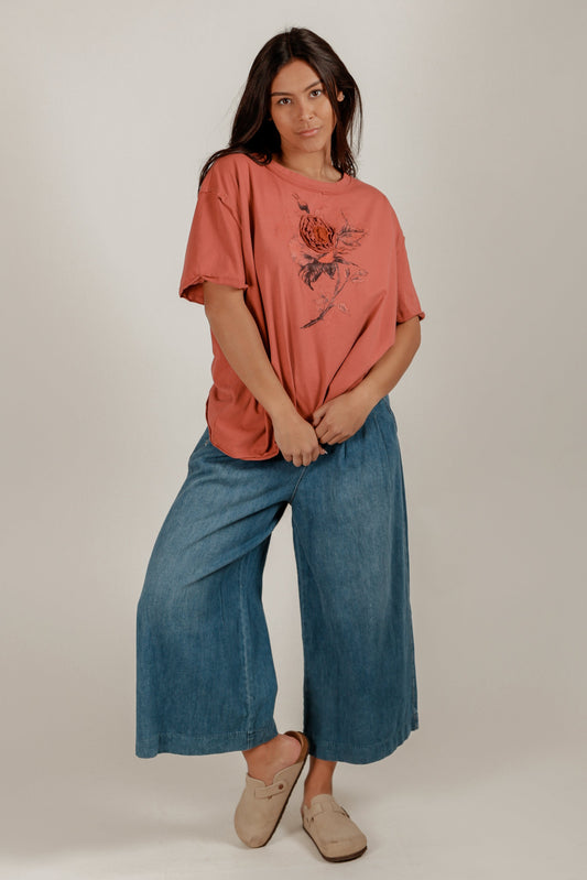 Rustic Rose Tee (Wholesale)(T240002 RUST)