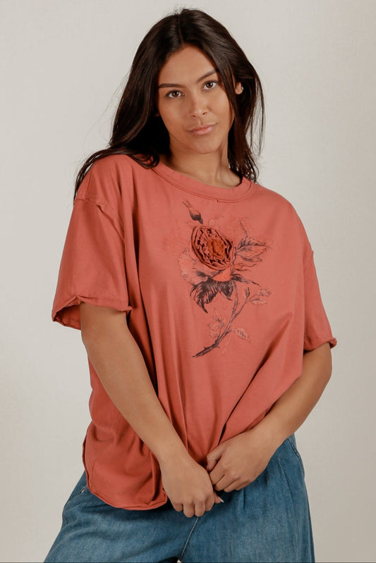 Rustic Rose Tee(T240002 Rust )