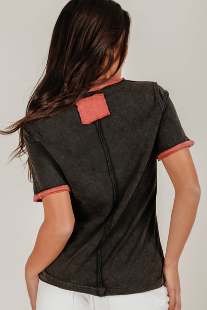 Olive Grove Placket Tee (T240003  Mineral Washed Olive)