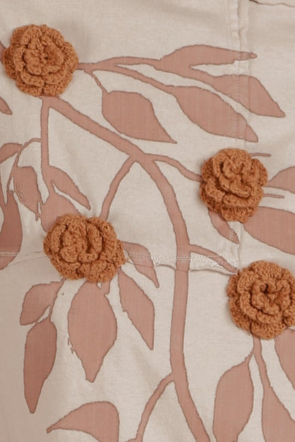 Serenade in Bloom Tee (sku# T240005 Brown Beige)