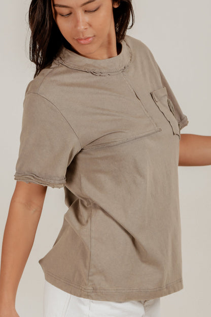 Olive Blossom Tee (sku# T240005 OLIVE)