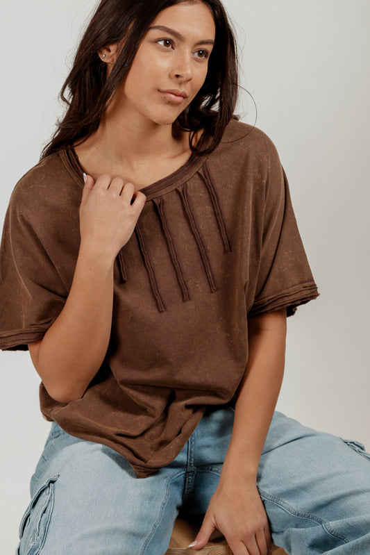 Chocolate Drift Dolman Tee