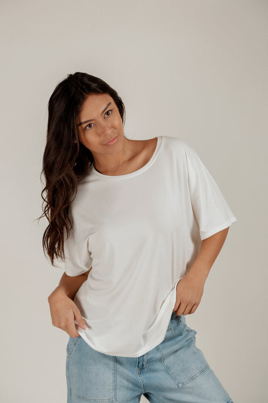 White Dolman Tee (T240006White)