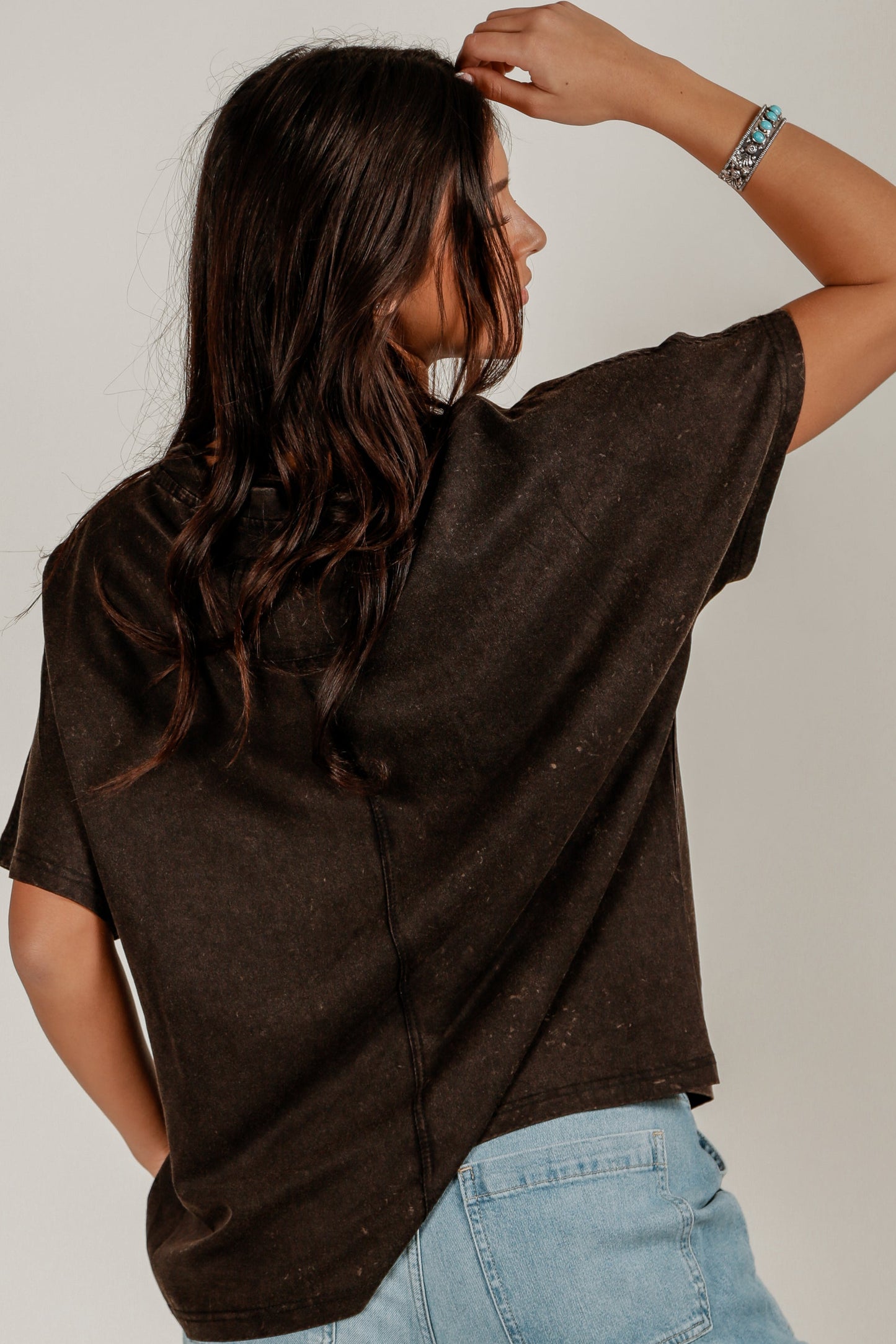 Velvet Night Dolman Tee (T240006  Mineral Washed Black)