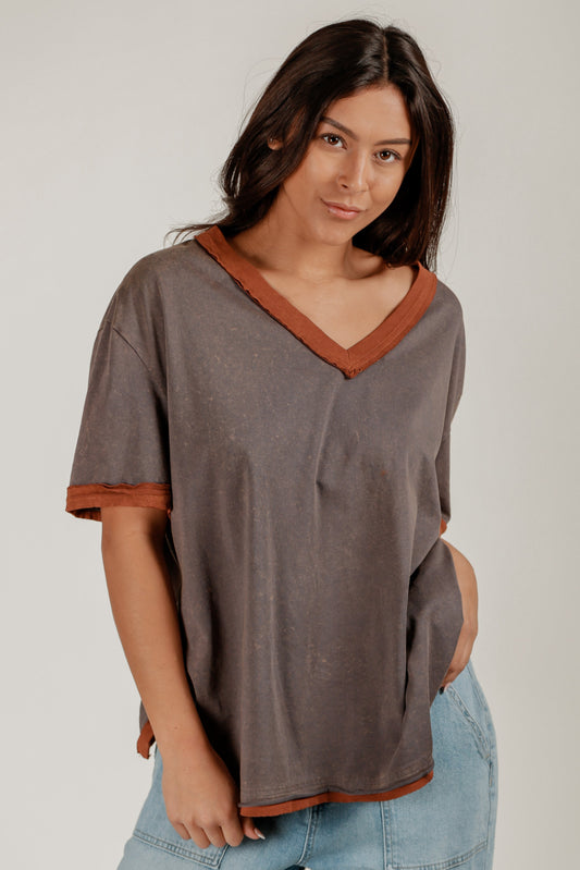 Rustic Vibe Tee (Wholesale) (T240008 GREY )
