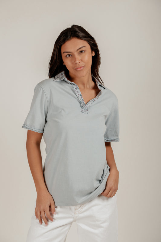 Wildflower Breeze Tee (T240010 Mineral Washed Sky Blue)