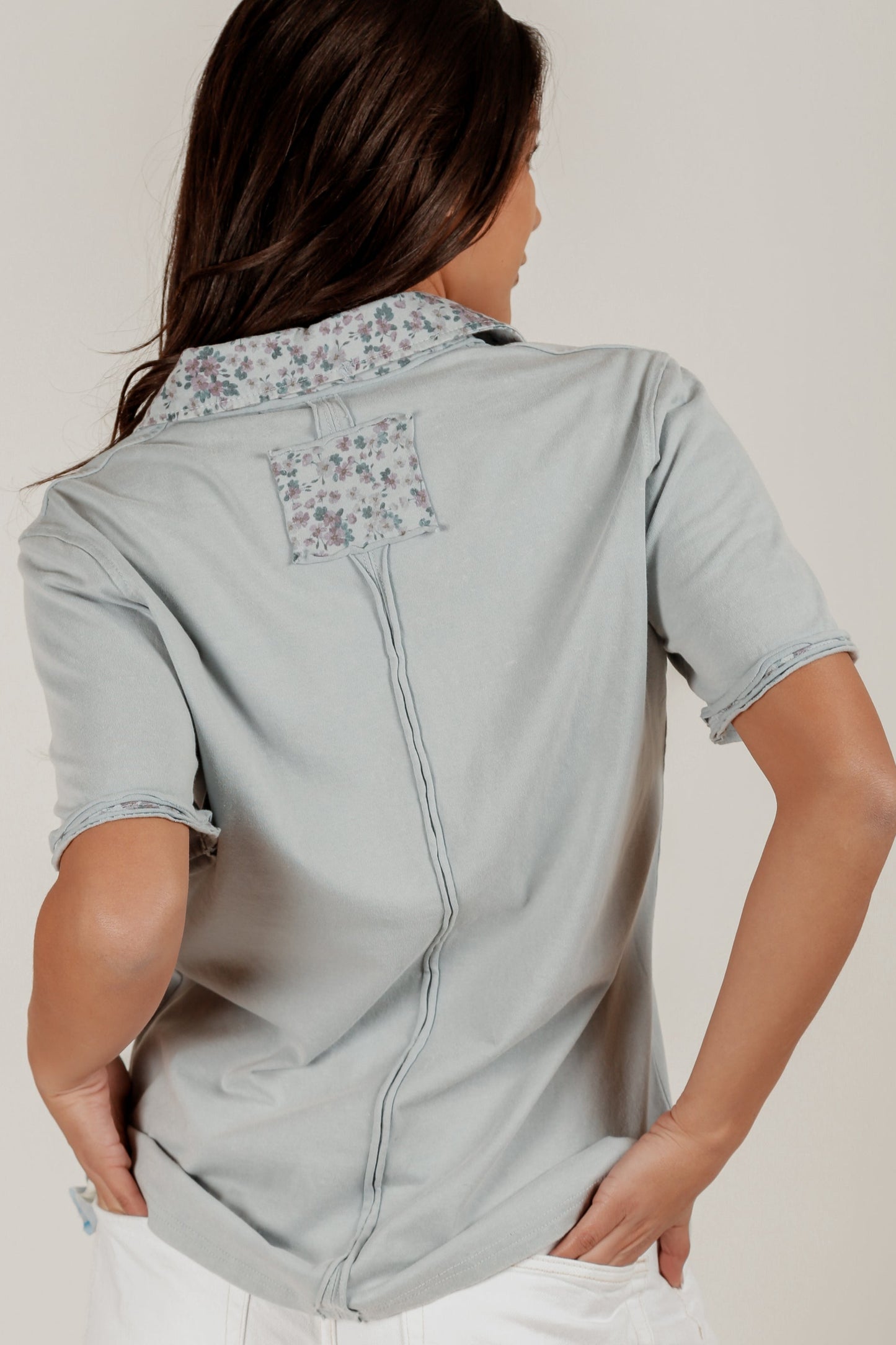 Wildflower Breeze Tee (T240010 Mineral Washed Sky Blue)