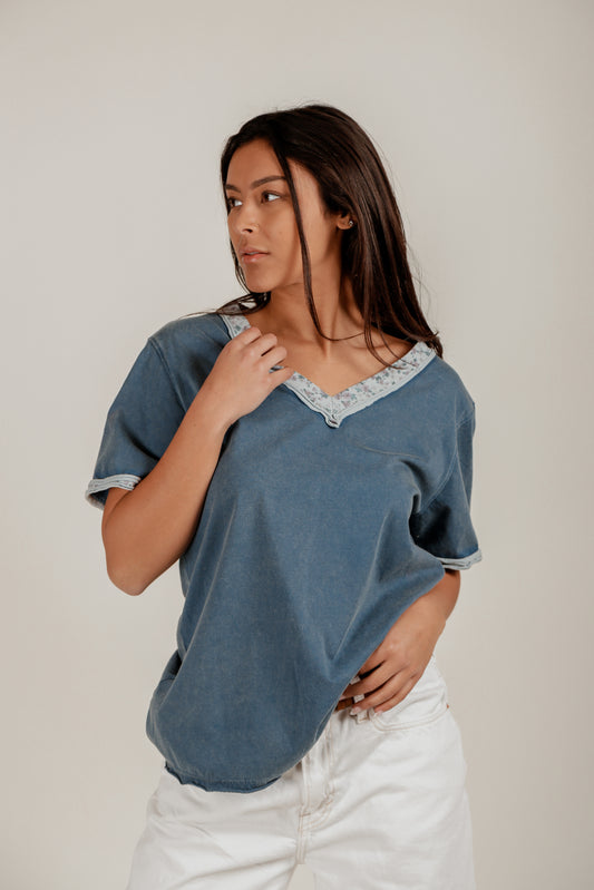 Meadow Dreams Tee  (T240011 Mineral Washed Blue)
