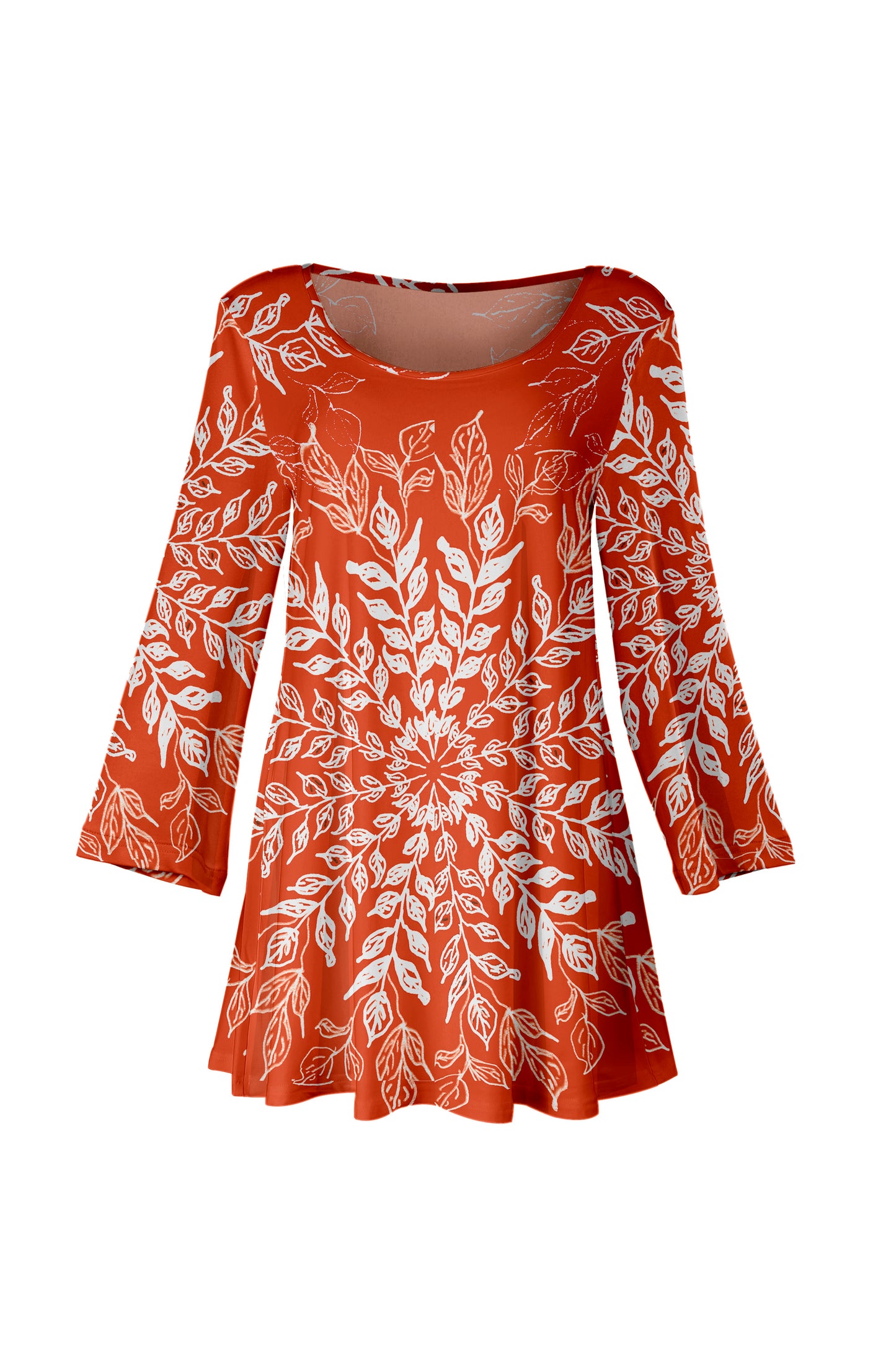 Bold Print Tunic-Yellow White Multi