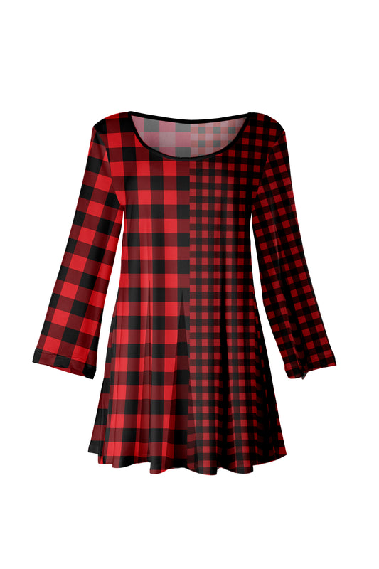 Holiday Tunics-Black Red